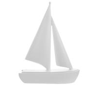 LALAFINA Resin Sailboat Decoration and Wear Resistant Material with Simple Artistic Design Practical White Sailboat Adornment for Desktop Or Nautical Home Decor