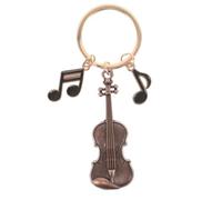 LALAFINA Retro Music Keychain Violin Keyring Lightweight Zinc Alloy Portable Vintage Style Accessory for Women and Men for Daily Outing and Concert Use