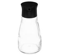LALAFINA Reusable Glass Vinegar Holder Black 250Ml Simple Stylish Practical Condiment Bottle with Easy Cleaning and Contamination Prevention for Kitchen Use