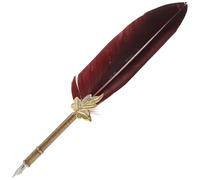 LALAFINA Reusable Quill Dip Pen with Comfortable Grip and Artificial Plume, Lightweight Metal Calligraphy Pen for Business and Signature Writing, Simple and Practical Design