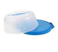 LALAFINA Reusable round Cake Carrier Box 6-8 Inch Blue Handheld Cake Storage Container with Lid for Preservation and Movement Prevention during Transportation