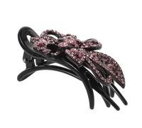 LALAFINA Rhinestone Hair Claw Clip for Women Plastic Hair Clamp Clip with Interlocking Teeth Design for Birthday and Morning Beauty Routine