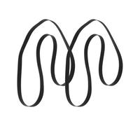 LALAFINA Rubber Turntable Drive Belts Wide Compatibility Rubber 2pcs for, and Easy Replacement, Black Cassette Tape Machine Accessories Record Player Replacement