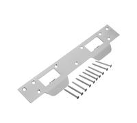 LALAFINA Security Door Reinforcement Plate Durable Dual Hole Latch Strike Plate for Enhanced Stability and Safety Homes Offices Commercial Spaces