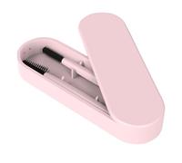 LALAFINA Silicone Eyelash Comb Eyebrow Brush Shaper with Storage Box Portable Pink for Home and Business Trips
