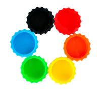 LALAFINA Silicone Reptile Feeding Bowls 6pcs Smooth Reducing Waste with Wide Rim and Shallow Structure Random Color for Lizards and Turtles for Easy Feeding in Terrariums