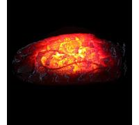 LALAFINA Simulated Flame Lamp Battery Powered Miniature Desk Fire Light with Flickering Ember Effect for Christmas and Halloween Fireplace Ambiance