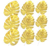 LALAFINA Simulation Decorations Golden 15pcs Or Leaves Decorative Monstera Cloth Artificial Plants Not Easy to Fade Break Wedding Party for Home and Outdoor Event