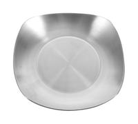 LALAFINA Stainless Steel Korean Style Side Dish Tray with Flat Bottom, Creative Appearance, Suitable to Decorate The Dining Table and Fill Vinegar Or Sauces, Silver Colour
