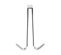 LALAFINA Stainless Steel the Door Hook for Glass Doors 17cm Long Double Sided Towel Hook with Punch Free Installation for Bathroom and Kitchen Organizing Hats