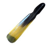 LALAFINA Sturdy Convenient Shoe Lifter with Well-polished Synthetic Material and Black Finish, Long Handled Shoe Horn for Easy Wearing and Daily Use Random Color