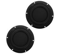 LALAFINA Subwoofer Speaker Replacement Passive Woofer Rubber Diaphragm 2pcs Radiator round Membrane Plate for Maintenance and Setup with Enhanced Bass Performance DIY Audio
