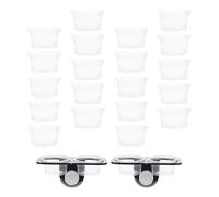 LALAFINA Sucker Design Reptile Feeder and Water Dish Set 2pcs with Double-Compartment Bowls for Crested Geckos and Chameleons in Vivarium Random Color