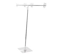 LALAFINA T-Shaped Desktop Poster Stand A3 Adjustable Height Metal Advertising Holder Retractable Table Display Rack for Supermarkets Exhibitions Home Supplies