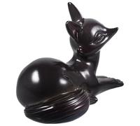 LALAFINA Tea Pet Figurine with Colour-changing Feature for Temperature Variations Fox-shaped Resin Adorable Decorative Sculpture for Tea Lover's Collection and Home Decorations