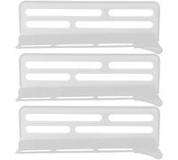 LALAFINA Telescopic Fridge Divider 3Pcs Plastic Partition Boards with Clip-On Brackets for Kitchen Fridge Shelf Storage and Food Separation