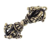 LALAFINA Tibetan Vajrayana Keychain Antique Style Charm for Luck Wealth Vintage Tibetan Traditional Pendant Durable Keyring for Bags Decor