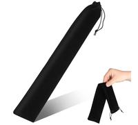 LALAFINA Tin Whistle Case with Drawstring Pouch, Portable and Lightweight Recorder Flute Carrying Bag for Musicians, Stylish Black Cloth Flute Storage Bag the Go Use