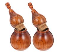 LALAFINA Toothpick Boxes Toothpick Holders 2pcs with Unique Design Sturdy Wooden Portable Storage Case That Can Hold for Home and Ktv