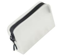 LALAFINA Travel Toiletry Bag White Eva Material with Dual Zipper, Simple Personal Care Organizer Featuring Protective and Finishing Functions, Practical Design for Travelling