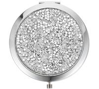LALAFINA Travel Wallet Rhinestone Pocket Mirror Double-Sided Purse Mirror Bling Compact Mirror Makeup Vanity Round Hand Held Mirror for Women Girls Travel Mirror