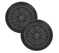 LALAFINA Universal Garbage Bin Wheels 2Pcs Thickened Rubber Axle Replacement for Large Outdoor Trash Cans and Recycling Bins