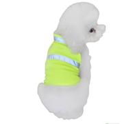 LALAFINA Vest Polyester Dog Adjustable in Reflective Safety Fluorescent Safe Yellow, Breathable Material with Light Weight Design, for and through The to Jog Park Pets