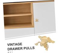 LALAFINA Vintage Brass Frog Door Knob with Intricate Handcarved Details Durable Decorative Chinese Toad Handle for Bedroom Cabinets Smooth Operation and Long Term Shine Classic Retro