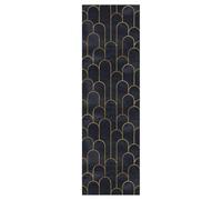 LALAFINA Wallpaper Sticker Easy to Remove with Modern Elements Pattern Design Arc Line Black and Golden Waterproof PVC Material Decorative Background Decal for Walls and Tiles for Home