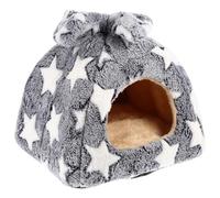 LALAFINA Warm Hamster House with Breathable Sponge Material for Guinea Pigs and Chinchillas, Soft and Cozy Animal Hideout Suitable to Be Placed on Floor for Winter Comfort