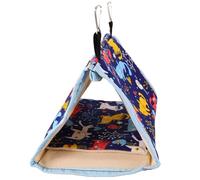 LALAFINA Warm Hanging Hammock for Parrots and Birds, Triangular Soft Fabric Pet Parrot Sleeping Bed, Comfortable Nest Suitable for Cage Rest and Sleep