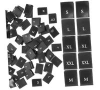 LALAFINA Webbing to Prevent Itchiness with High-Contrast Standard Font Sewn-in Folded Design 500pcs Black Size Labels for Clothing for Coats and T-Shirts, for Quilting and Finishing