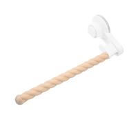 LALAFINA White Abs and Wood Parakeet Perch Stand for Bird Cage with Rough Surface to Entertain Parrot and Develop Balance Skills, Suitable for Pet Bird on Standing Stairs