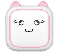 LALAFINA Wireless Label Printer Portable Small Inkless Photo Printer 200 Dpi Compact Rechargeable with 1200 Mah Battery for Study Notes and 's Growth Records