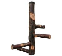 LALAFINA Wooden Bird Cage Stand Perch with Branches for Canaries and Birds Easy to Clean Climbing Climbing Stairs a Time