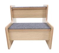 LALAFINA Wooden Dog Ramps with Soft and Non-slip Surface and Strong Frame Structure Easy to Climb Pet Stairs for Small Dogs and Cats for Senior Pets