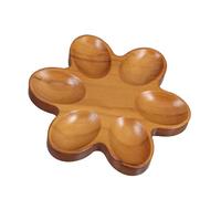 LALAFINA Wooden Egg Holder Rack for Kitchen and Refrigerator Holds 6 Eggs with Sturdy Build and Easy to Clean Design Suitable as Appetizer Tray Or Easter Display