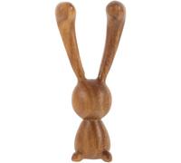 LALAFINA Wooden Gua Sha Massage Stick for Face and Body with Unique Bunny Shape, Khaki Colour, Multifunctional Facial Stimulator and Nose Massager Tool, Compact and Portable for On-the-go