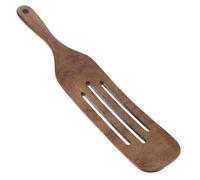 LALAFINA Wooden Slotted Spurtle Cooking Utensil Wide Spatula Head and European Long Handle Design, Made from Practical Wood for Stir-Frying and Kitchen Scenarios