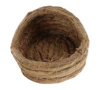 LALAFINA Woven Chicken Nest Straw Sleeping House for Poultry, Easy to Clean and Assemble, for Backyard Chicken Keeping and Egg Laying, Brown Straw Material, 15cm Size