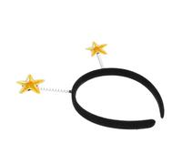 LALAFINA Yellow Star Headband Versatile Cloth and Metal Material with Five-pointed Stars for Women and Party Hair Accessory for Special Occasions and Weddings