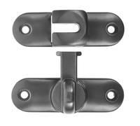 LALAFINA Zinc Alloy Heavy Duty Gate Latch Black Sliding Latch Lock with Robust Security and Sliding Mechanism, Creative Design and Elegance, Hole Distance 6cm, for Home and DIY Enthusiasts