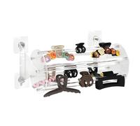 lalago Claw Clip Organiser, 360° Rotating Hair Clip Holder, Clear Acrylic Claw Clip Display Stand, Hair Claw Clip Organiser, Hair Clip Organiser, Claw Clip Storage (Wall Mounted)