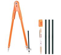 LALAGO Professional Large Compass 40 cm, Carpenter's Compass with Pencil, Lightweight Pencil Compass Marking and Marking Pencil for Carpenters, Woodworking for Drawing, Metalwork