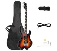 LALAHO 36-Inch Electric Guitar Starter Kit, HSH Pickups Includes Guitar Bag, Strap, Tremolo Arm, Amp Wire, Wrench Tool and Plectrum for Beginners and Adults, Sunset Color