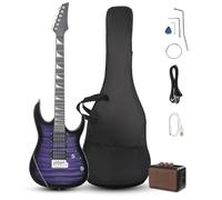 LALAHO 39 Inch Beginners Electric Guitar Kit W/ 5W Amplifier, Purple