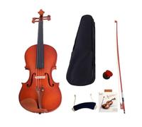 LALAHO 4/4 Full Size Solid Wood Acoustic Violin Fiddle, Matte Finish Set for Adults and Teen Kids 11+, Jujube Wood Accessories and Full Beginner Kit, Easy-to-Follow Instructions Included