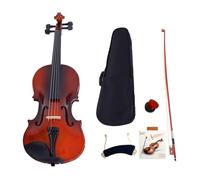 LALAHO 4/4 Full Size Solid Wood Acoustic Violin Fiddle, Set for Adults and Teen Kids 11+, Complete with Case, Bow, Rosin, String Set, Shoulder Rest, Easy-to-Follow Instructions Included