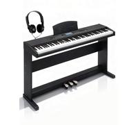 LALAHO 88 Key Digital Piano Upright Electric Keyboard Piano (Black)