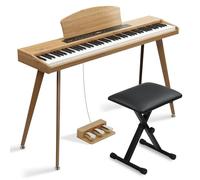 LALAHO 88 Key Keyboard Piano Set, Full Size Digital Piano (Natural)